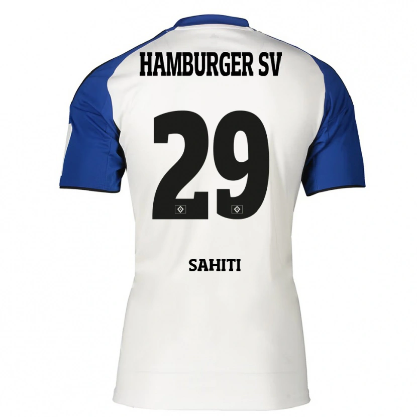 Danxen Dámské Emir Sahiti #29 Bílá Modrá Domů Hráčské Dresy 2025/26 Dres