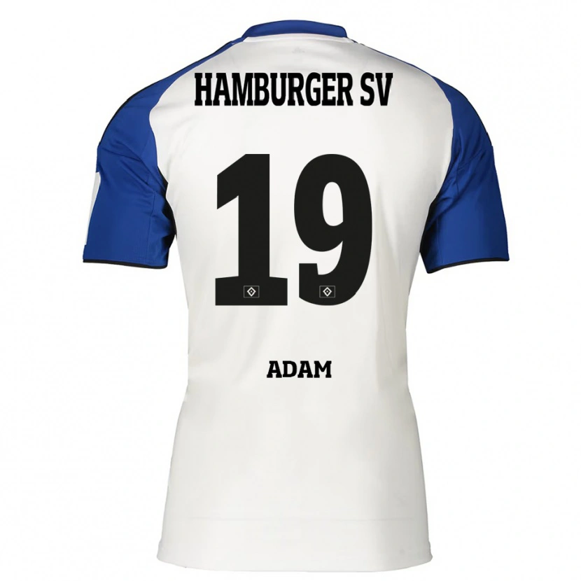 Danxen Dámské Raif Adam #19 Bílá Modrá Domů Hráčské Dresy 2025/26 Dres