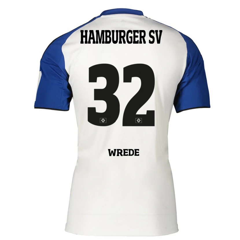 Danxen Dámské Lotta Wrede #32 Bílá Modrá Domů Hráčské Dresy 2025/26 Dres