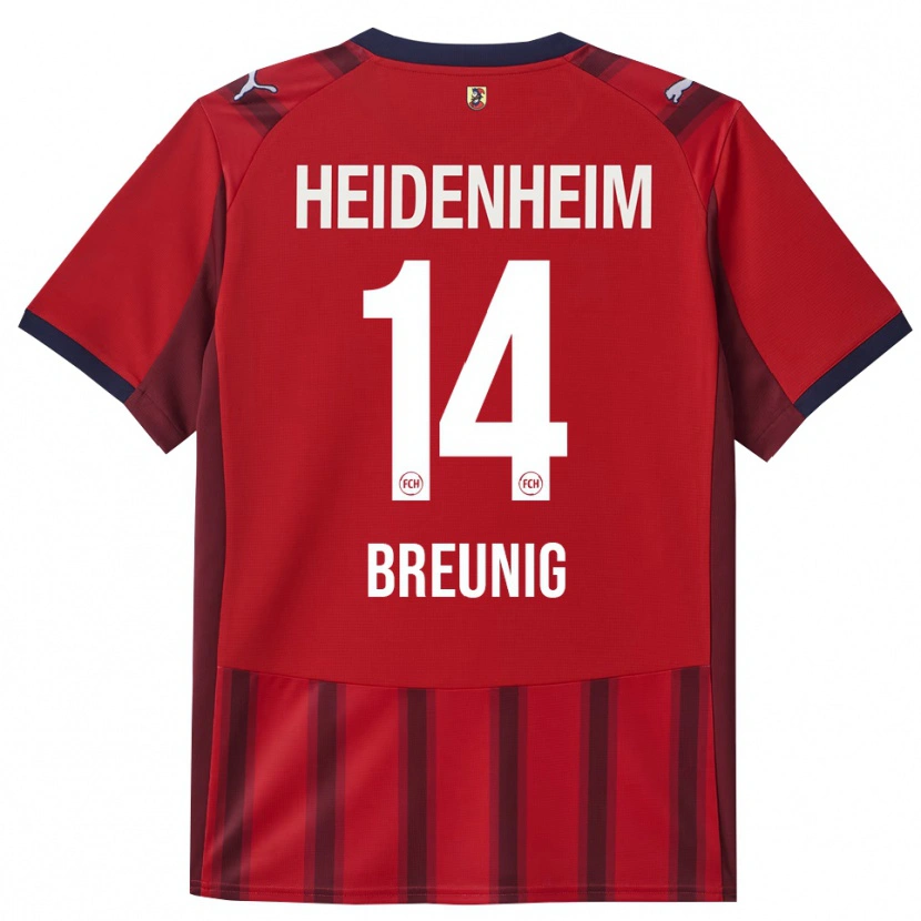 Danxen Dámské Maximilian Breunig #14 Červená Námořnická Modř Domů Hráčské Dresy 2025/26 Dres