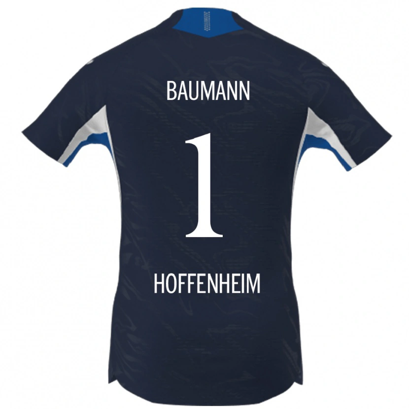 Danxen Dámské Oliver Baumann #1 Námořnická Modř Bílá Domů Hráčské Dresy 2025/26 Dres