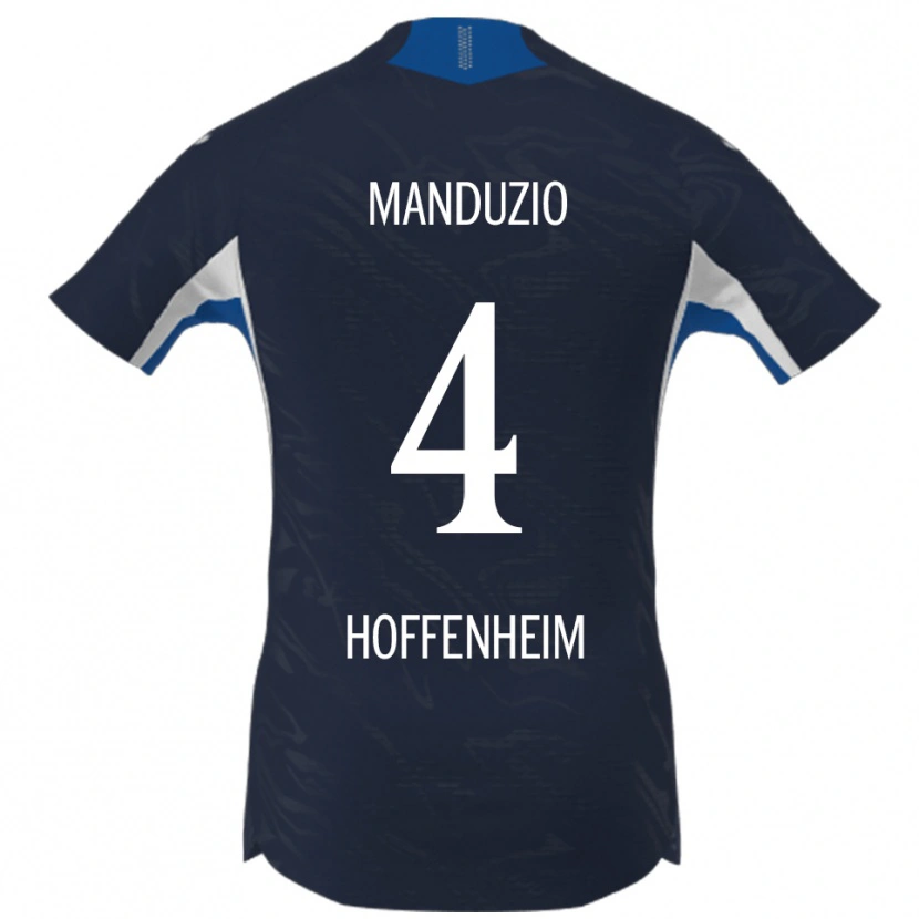 Danxen Dámské Mattia Manduzio #4 Námořnická Modř Bílá Domů Hráčské Dresy 2025/26 Dres