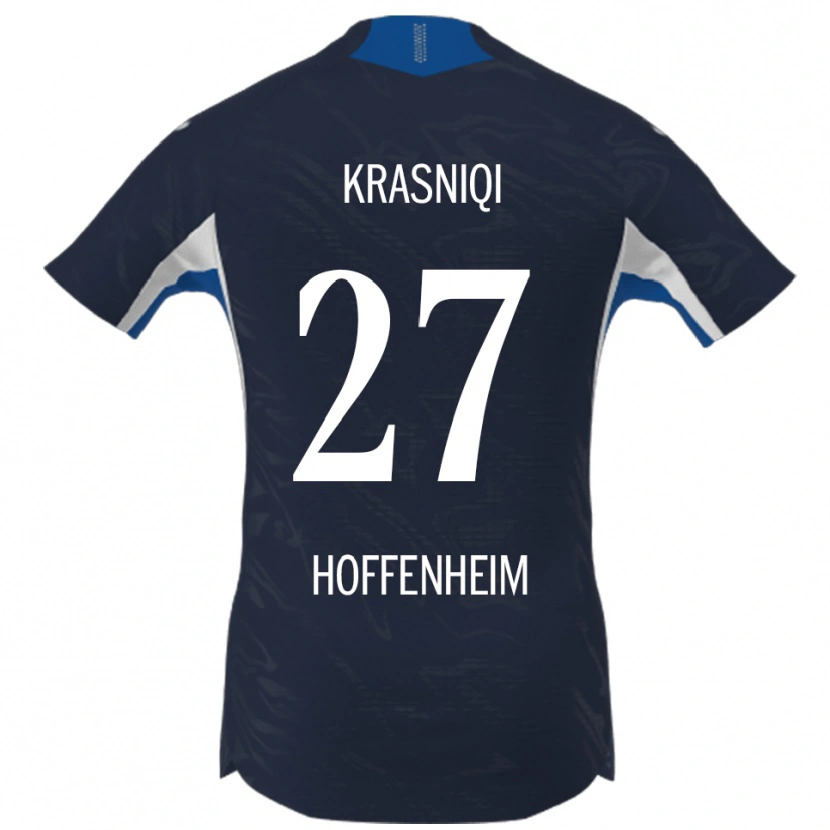 Danxen Dámské Leonard Krasniqi #27 Námořnická Modř Bílá Domů Hráčské Dresy 2025/26 Dres