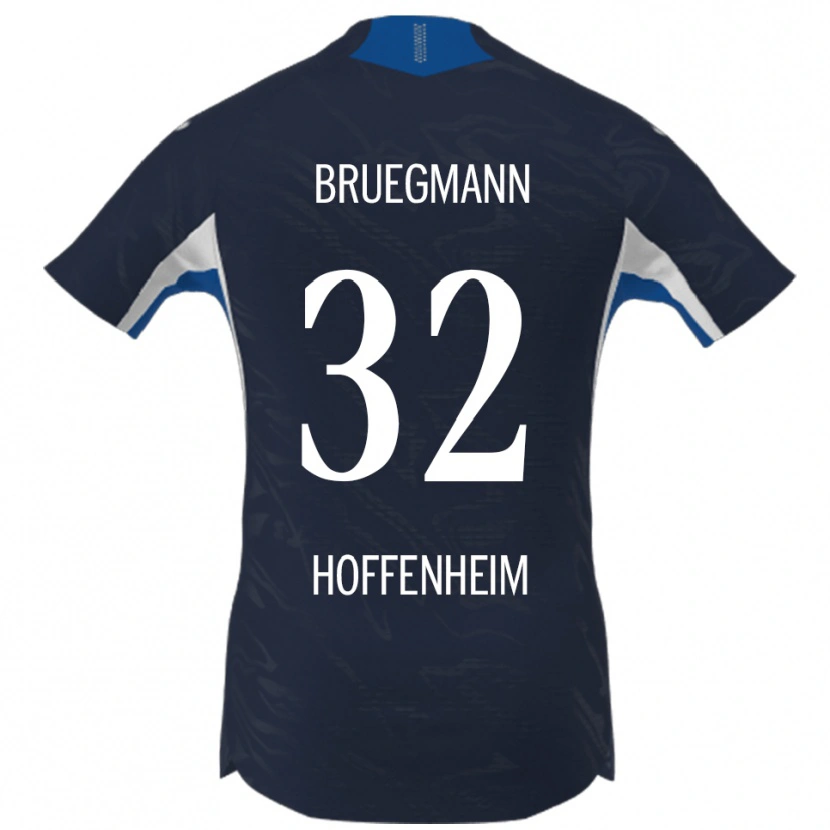 Danxen Dámské Lukas Bruegmann #32 Námořnická Modř Bílá Domů Hráčské Dresy 2025/26 Dres