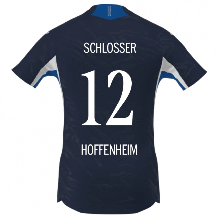 Danxen Dámské Nils Schlosser #12 Námořnická Modř Bílá Domů Hráčské Dresy 2025/26 Dres