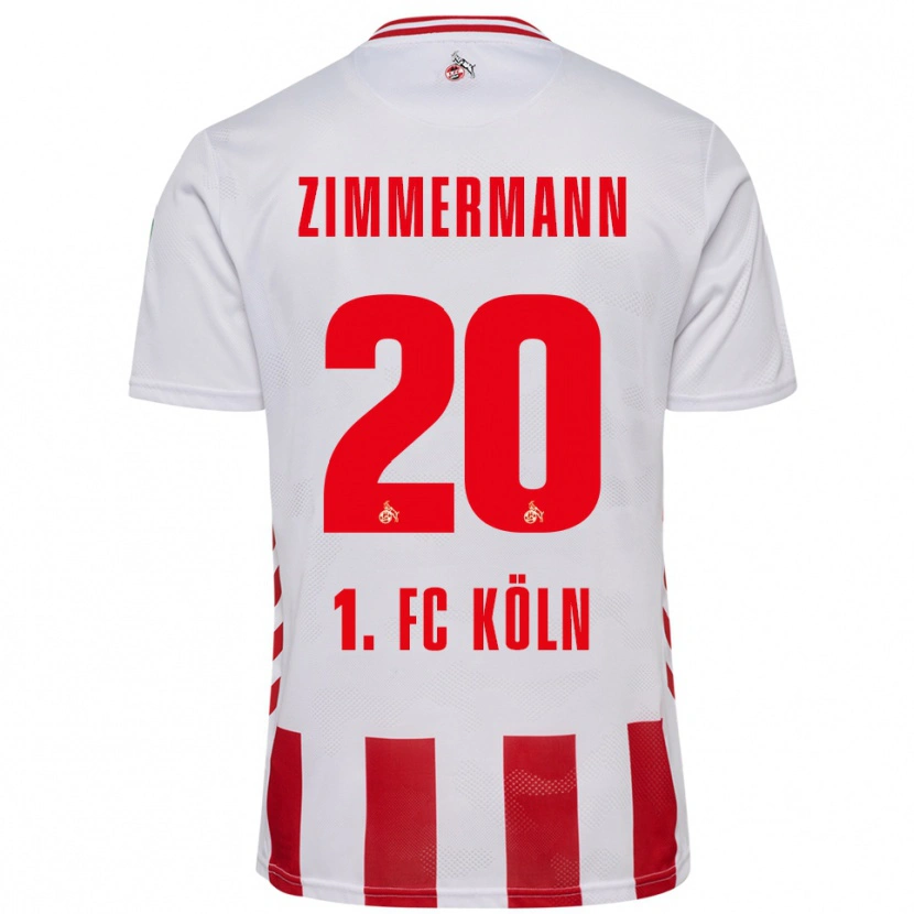 Danxen Dámské Nick Zimmermann #20 Bílá Červená Domů Hráčské Dresy 2025/26 Dres