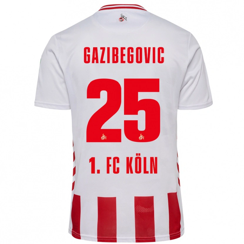 Danxen Dámské Jusuf Gazibegovic #25 Bílá Červená Domů Hráčské Dresy 2025/26 Dres