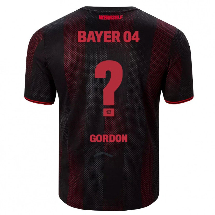 Danxen Dámské Max Gordon #0 Černá Červená Domů Hráčské Dresy 2025/26 Dres