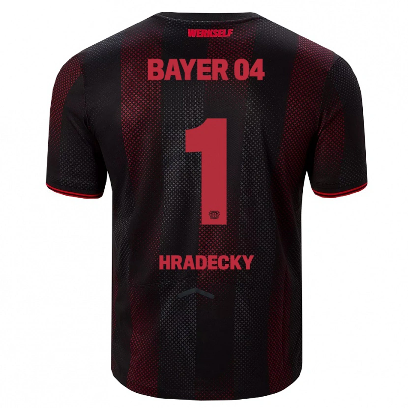 Danxen Dámské Lukas Hradecky #1 Černá Červená Domů Hráčské Dresy 2025/26 Dres