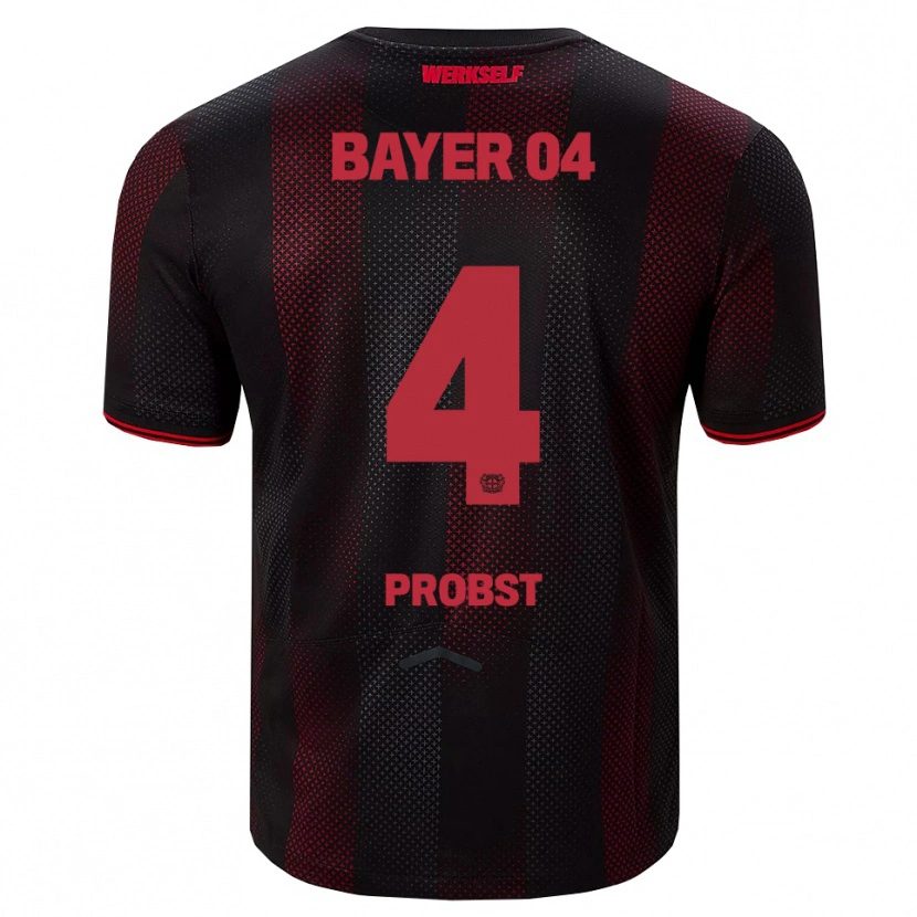 Danxen Dámské Noah Probst #4 Černá Červená Domů Hráčské Dresy 2025/26 Dres