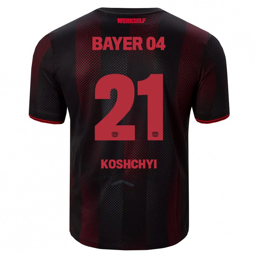 Danxen Dámské Yegor Koshchyi #21 Černá Červená Domů Hráčské Dresy 2025/26 Dres