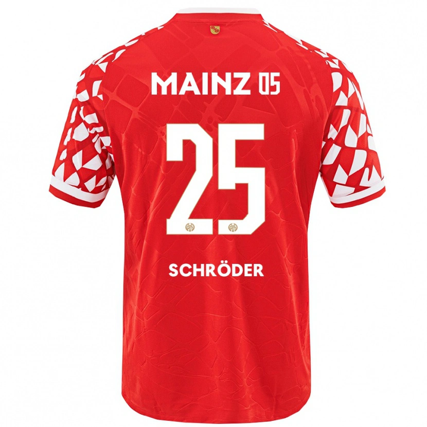 Danxen Dámské Maxim Schröder #25 Červená Bílá Domů Hráčské Dresy 2025/26 Dres
