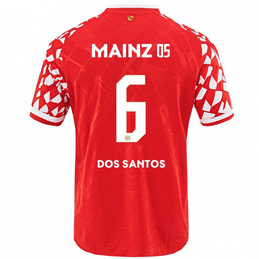 Danxen Dámské Alexandre Tavares Dos Santos #6 Červená Bílá Domů Hráčské Dresy 2025/26 Dres