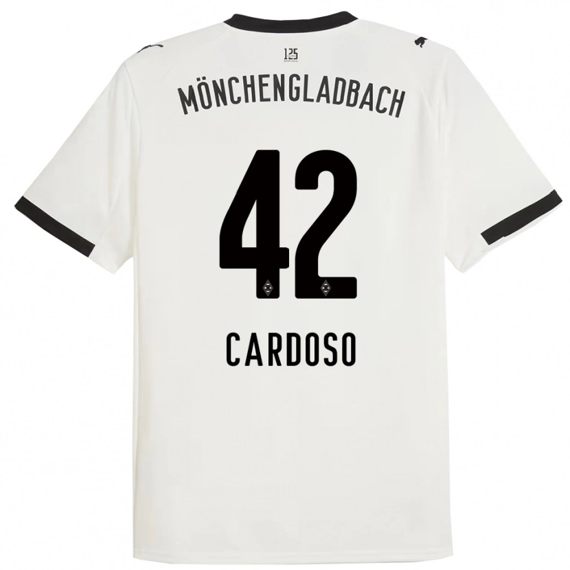 Danxen Dámské Tiago Pereira Cardoso #42 Bílá Černá Domů Hráčské Dresy 2025/26 Dres