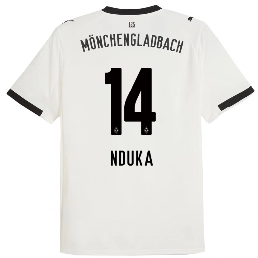 Danxen Dámské Michael Nduka #14 Bílá Černá Domů Hráčské Dresy 2025/26 Dres