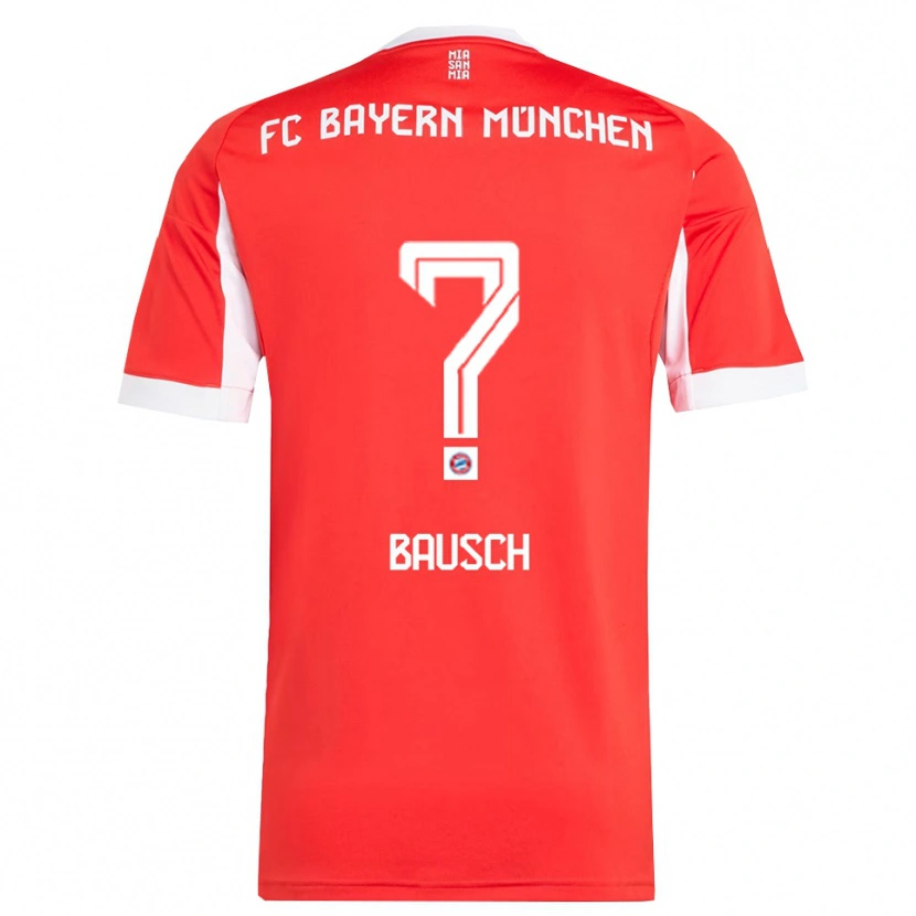 Danxen Dámské David Bausch #0 Červená Bílá Domů Hráčské Dresy 2025/26 Dres
