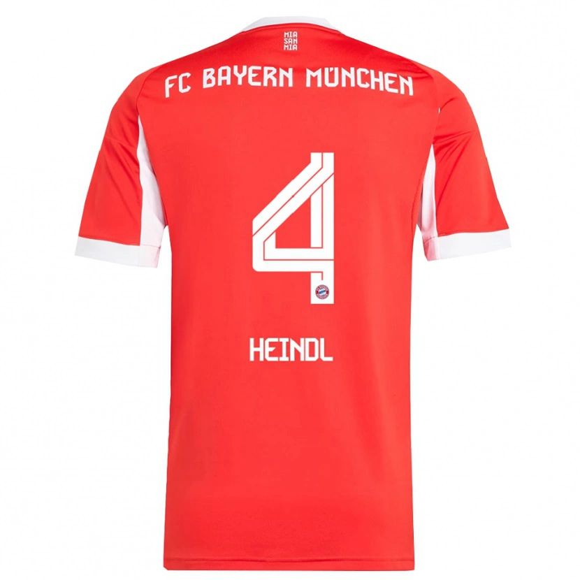 Danxen Dámské David Heindl #4 Červená Bílá Domů Hráčské Dresy 2025/26 Dres