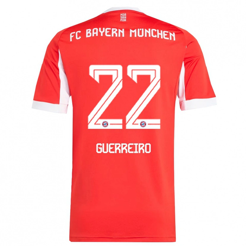 Danxen Dámské Raphaël Guerreiro #22 Červená Bílá Domů Hráčské Dresy 2025/26 Dres