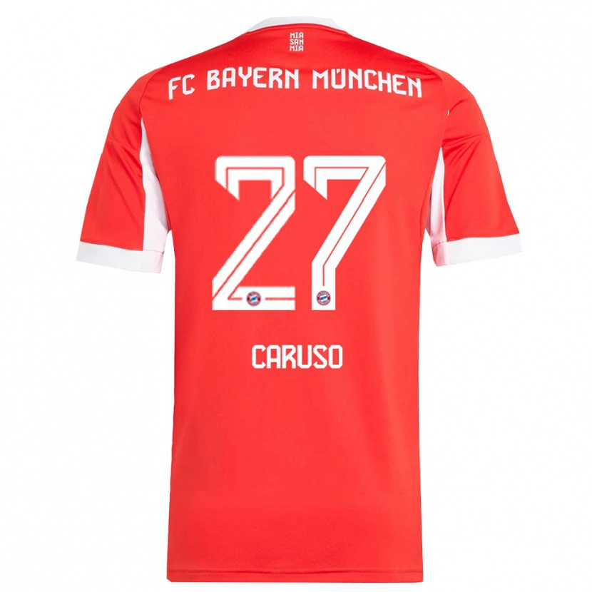 Danxen Dámské Arianna Caruso #27 Červená Bílá Domů Hráčské Dresy 2025/26 Dres