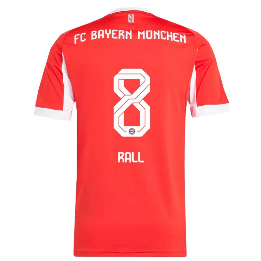 Danxen Dámské Maximiliane Rall #8 Červená Bílá Domů Hráčské Dresy 2025/26 Dres