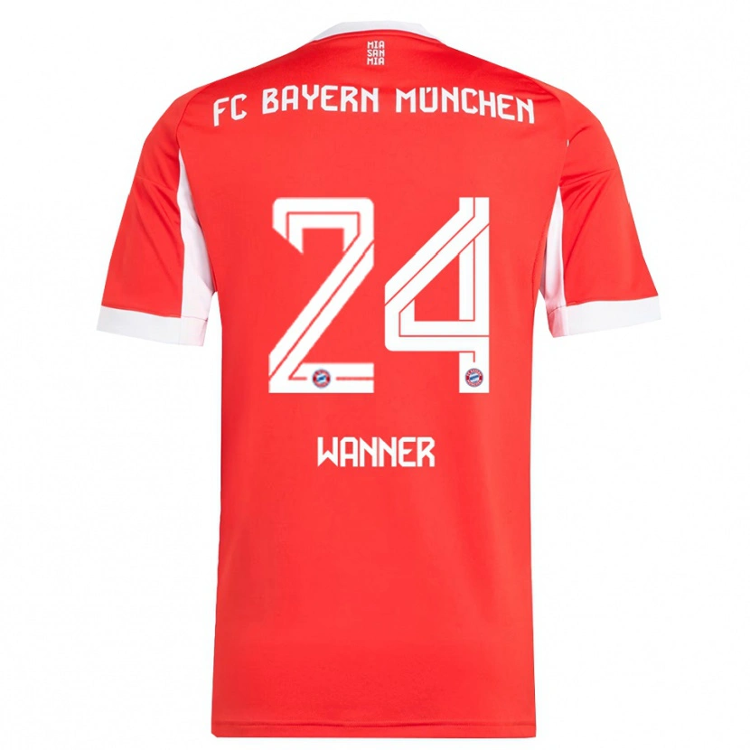 Danxen Dámské Paul Wanner #24 Červená Bílá Domů Hráčské Dresy 2025/26 Dres