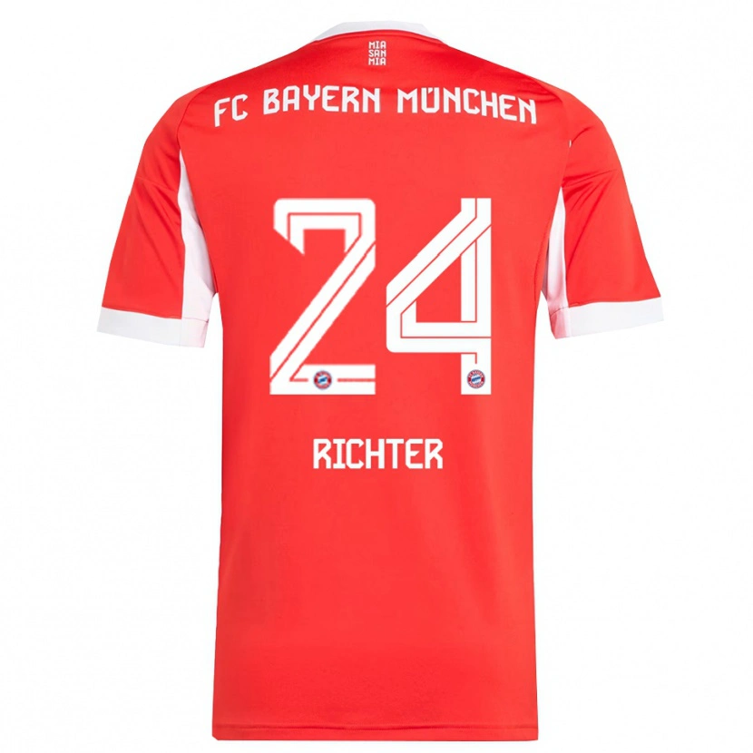 Danxen Dámské Louis Richter #24 Červená Bílá Domů Hráčské Dresy 2025/26 Dres