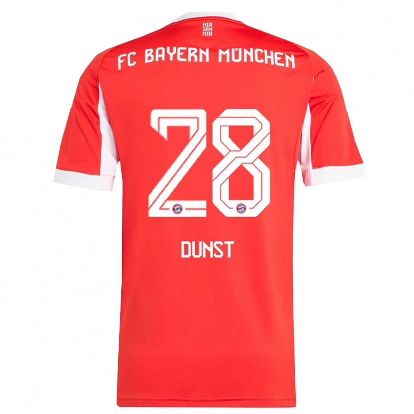 Danxen Dámské Barbara Dunst #28 Červená Bílá Domů Hráčské Dresy 2025/26 Dres