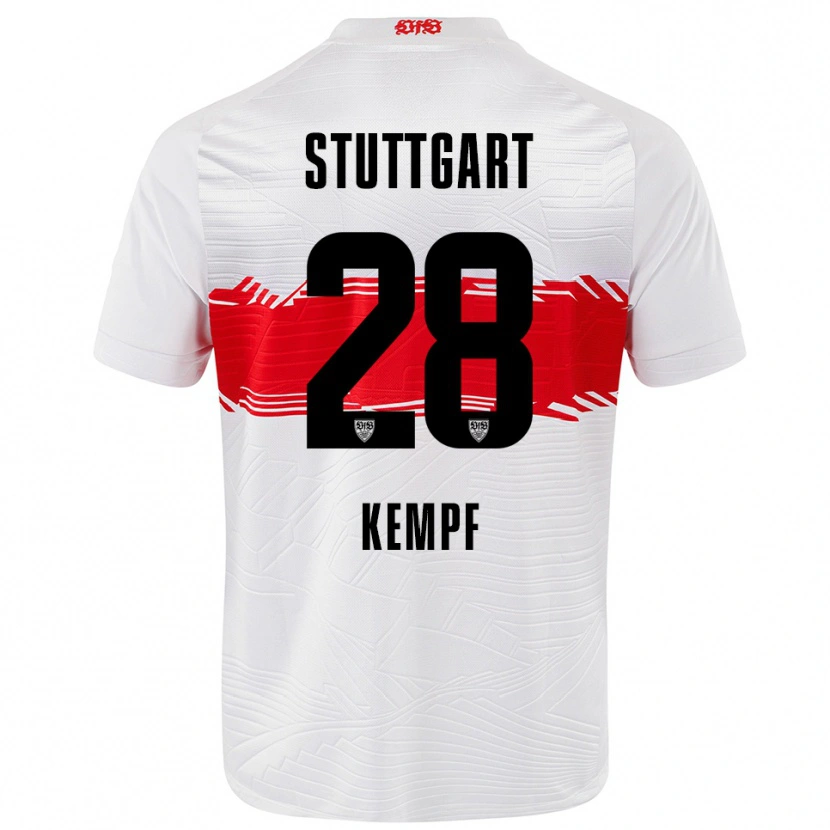 Danxen Dámské Karl Kempf #28 Bílá Červená Domů Hráčské Dresy 2025/26 Dres