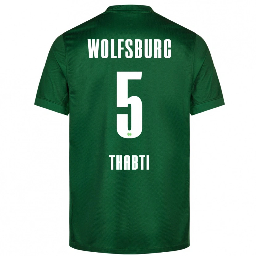 Danxen Dámské Mohamed Thabti #5 Zelená Bílá Domů Hráčské Dresy 2025/26 Dres