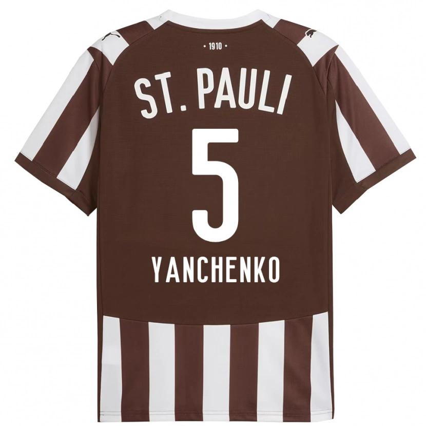 Danxen Dámské Alla Yanchenko #5 Kávová Bílá Domů Hráčské Dresy 2025/26 Dres