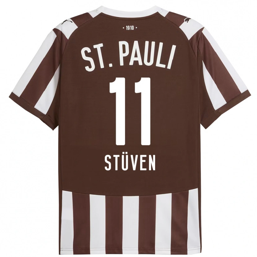 Danxen Dámské Max Stüven #11 Kávová Bílá Domů Hráčské Dresy 2025/26 Dres