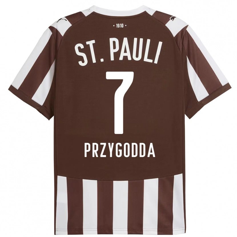Danxen Dámské Claudio Fabrizio Gonzalez Przygodda #7 Kávová Bílá Domů Hráčské Dresy 2025/26 Dres