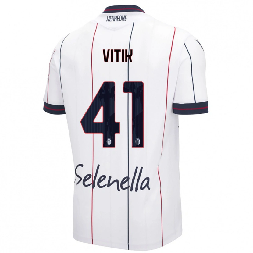 Danxen Dámské Martin Vitík #41 Bílá Královská Modř Daleko Hráčské Dresy 2025/26 Dres