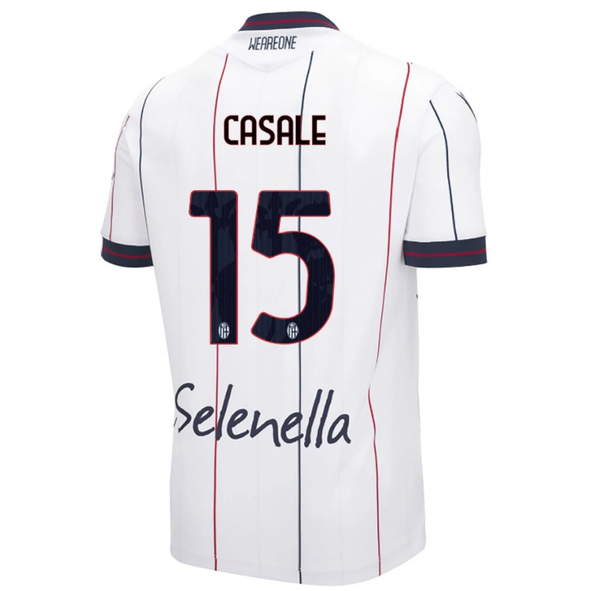 Danxen Dámské Nicolò Casale #15 Bílá Královská Modř Daleko Hráčské Dresy 2025/26 Dres