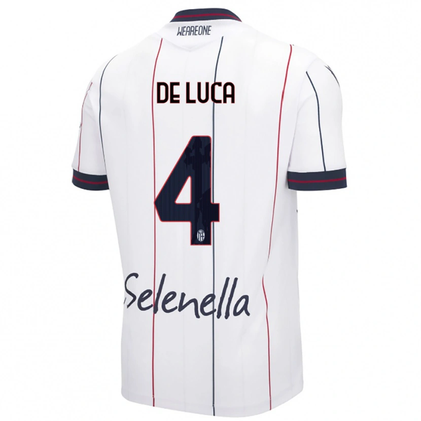 Danxen Dámské Alessandro De Luca #4 Bílá Královská Modř Daleko Hráčské Dresy 2025/26 Dres
