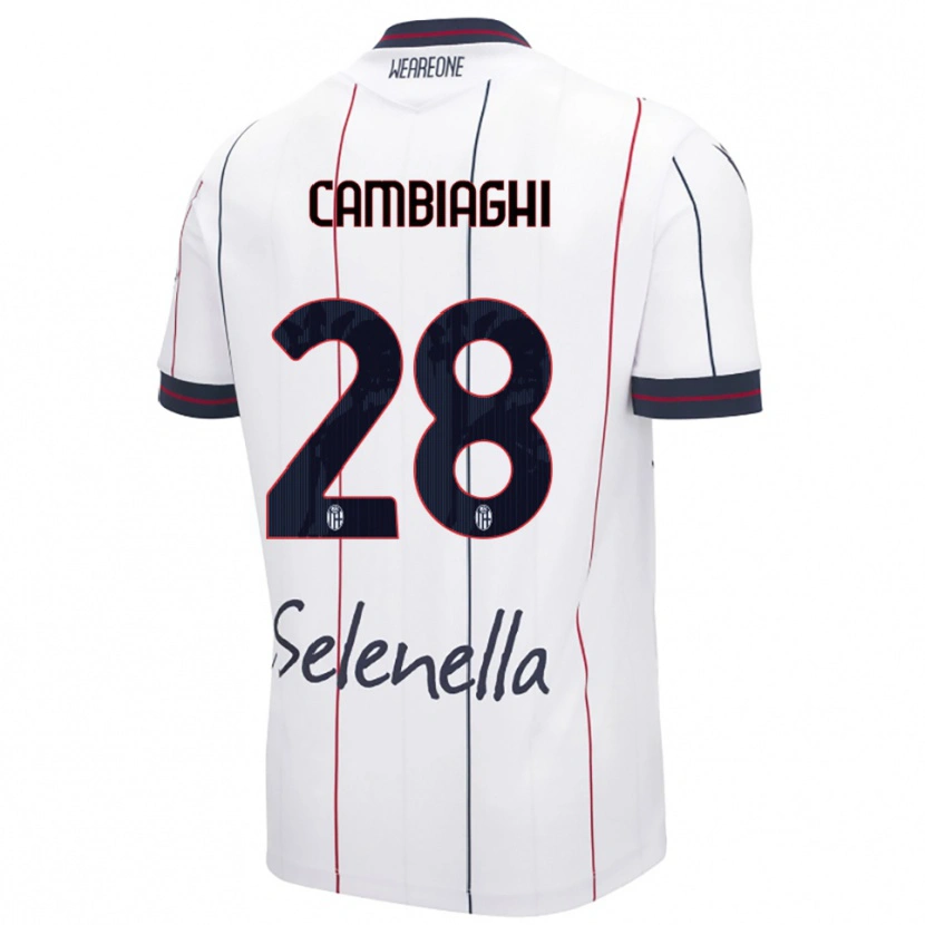 Danxen Dámské Nicolò Cambiaghi #28 Bílá Královská Modř Daleko Hráčské Dresy 2025/26 Dres
