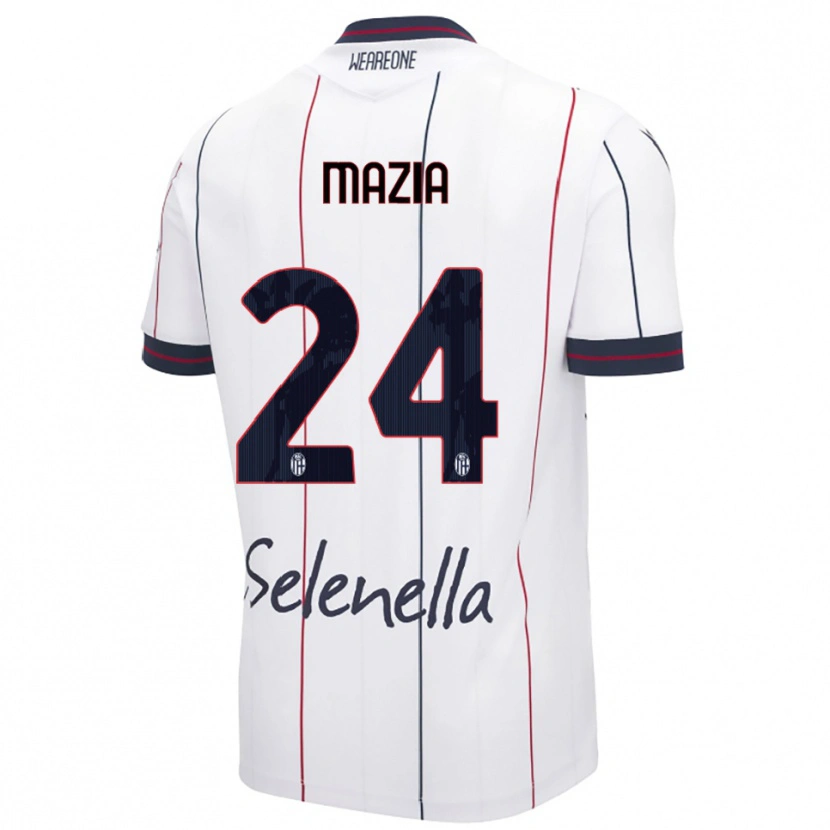 Danxen Dámské Andrea Mazia #24 Bílá Královská Modř Daleko Hráčské Dresy 2025/26 Dres