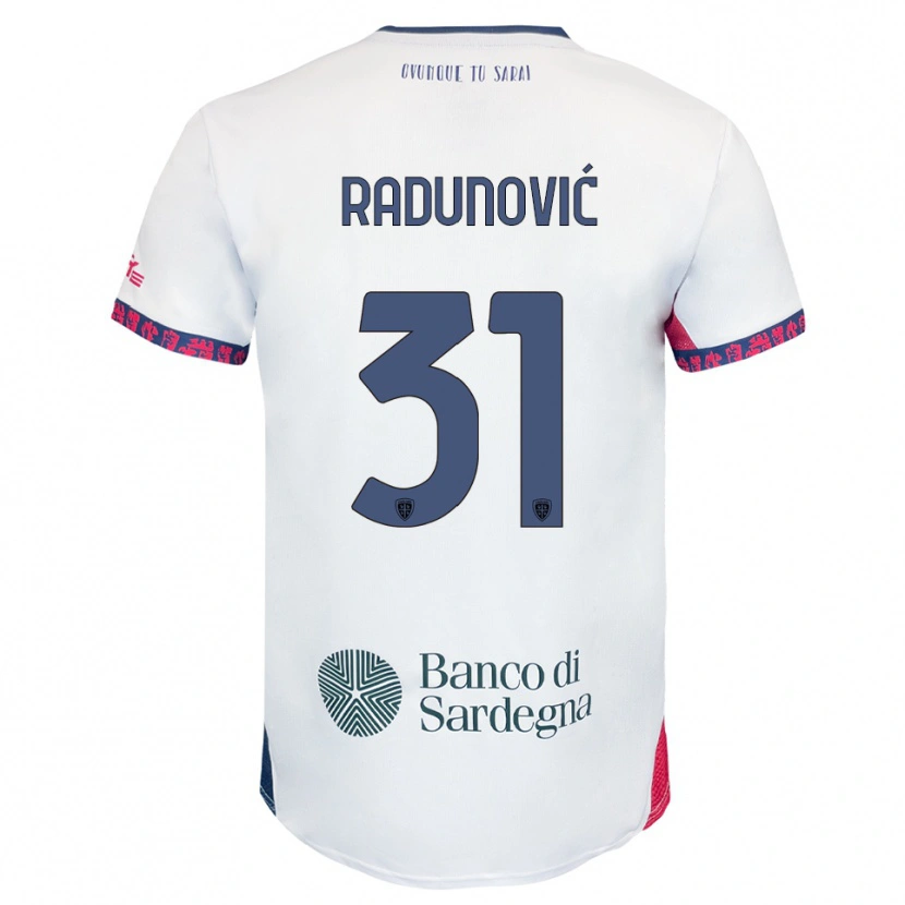 Danxen Dámské Boris Radunović #31 Bílá Námořnická Modř Červená Daleko Hráčské Dresy 2025/26 Dres