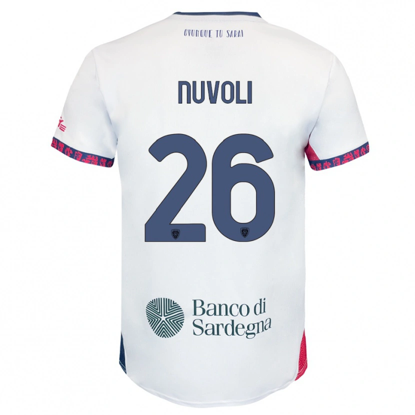 Danxen Dámské Matteo Nuvoli #26 Bílá Námořnická Modř Červená Daleko Hráčské Dresy 2025/26 Dres