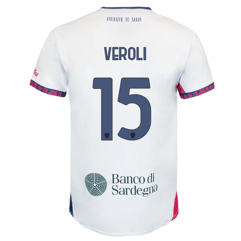 Danxen Dámské Davide Veroli #15 Bílá Námořnická Modř Červená Daleko Hráčské Dresy 2025/26 Dres