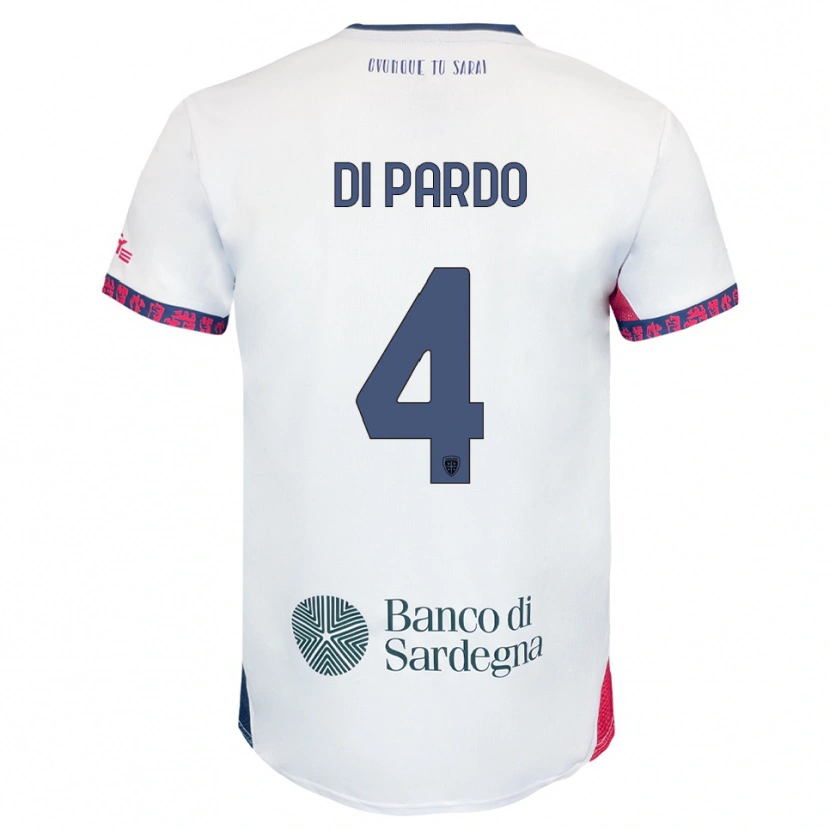Danxen Dámské Alessandro Di Pardo #4 Bílá Námořnická Modř Červená Daleko Hráčské Dresy 2025/26 Dres