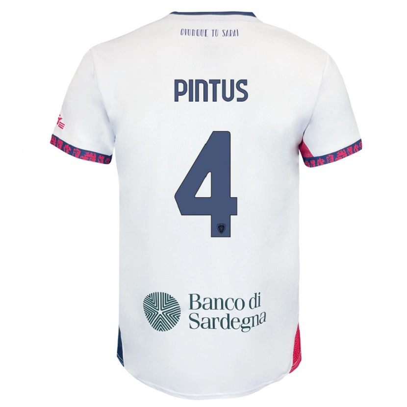 Danxen Dámské Luca Pintus #4 Bílá Námořnická Modř Červená Daleko Hráčské Dresy 2025/26 Dres