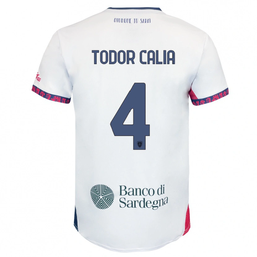 Danxen Dámské Francesco Todor Calia #4 Bílá Námořnická Modř Červená Daleko Hráčské Dresy 2025/26 Dres
