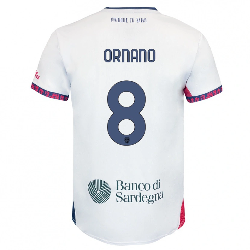Danxen Dámské Marco Ornano #8 Bílá Námořnická Modř Červená Daleko Hráčské Dresy 2025/26 Dres