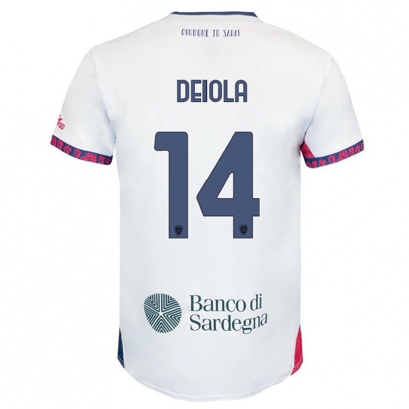 Danxen Dámské Alessandro Deiola #14 Bílá Námořnická Modř Červená Daleko Hráčské Dresy 2025/26 Dres