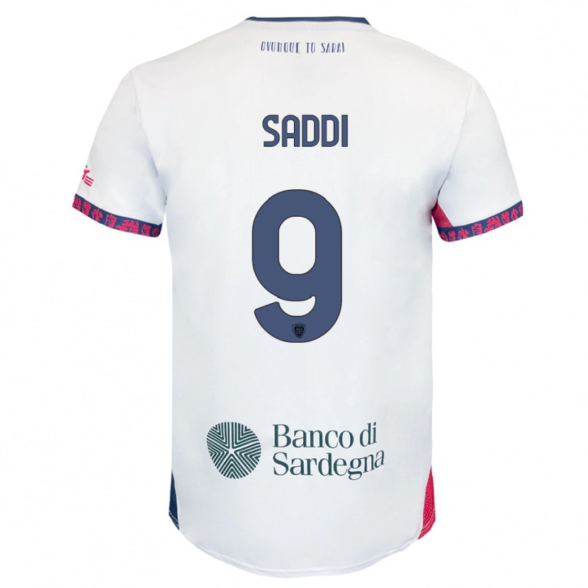 Danxen Dámské Gianluca Saddi #9 Bílá Námořnická Modř Červená Daleko Hráčské Dresy 2025/26 Dres