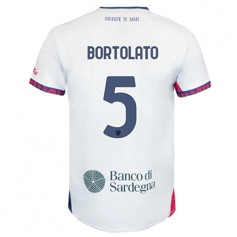 Danxen Dámské Filippo Bortolato #5 Bílá Námořnická Modř Červená Daleko Hráčské Dresy 2025/26 Dres