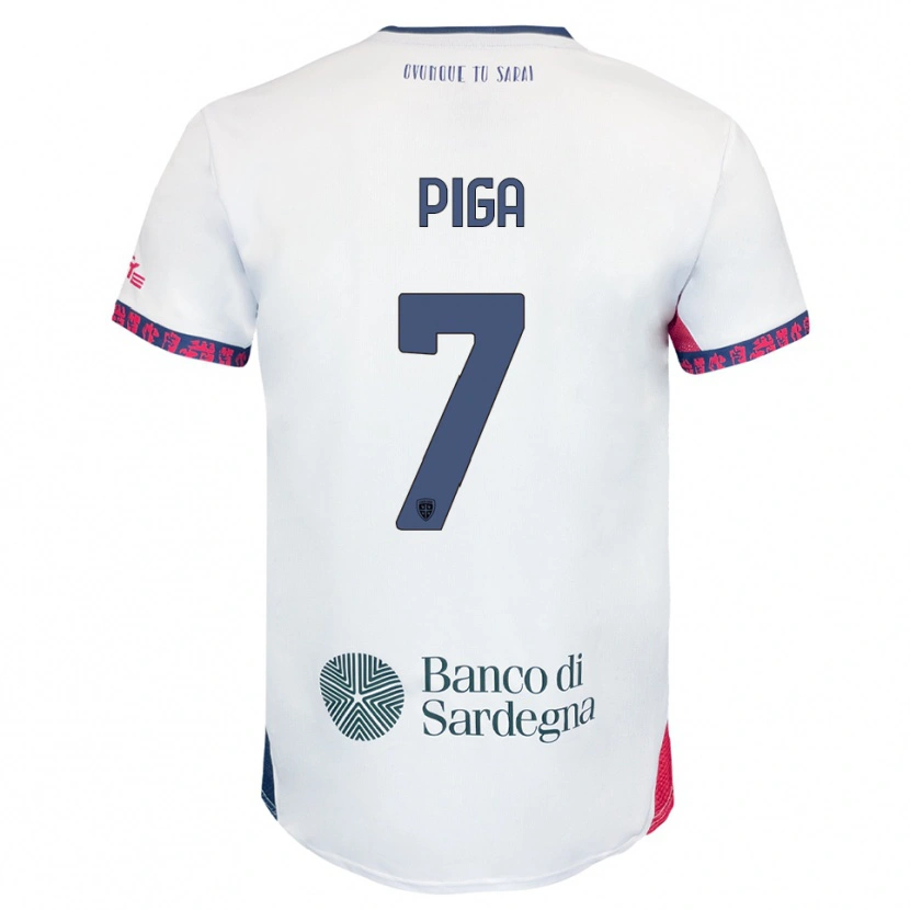 Danxen Dámské Renato Piga #7 Bílá Námořnická Modř Červená Daleko Hráčské Dresy 2025/26 Dres
