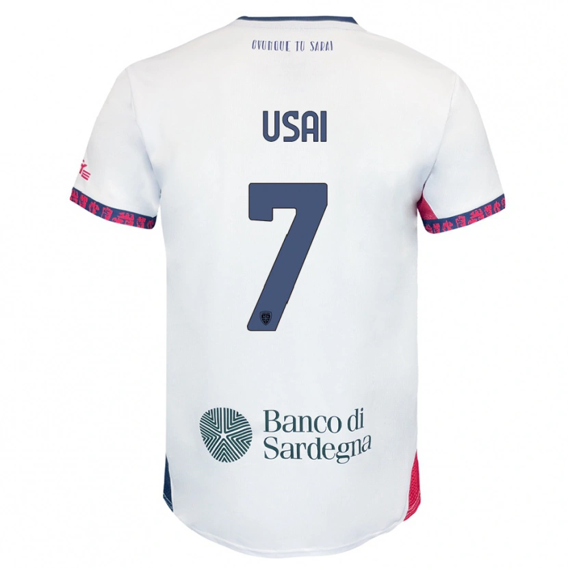 Danxen Dámské Carlo Usai #7 Bílá Námořnická Modř Červená Daleko Hráčské Dresy 2025/26 Dres