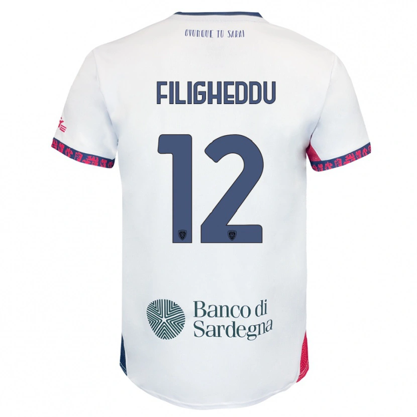 Danxen Dámské Daniele Filigheddu #12 Bílá Námořnická Modř Červená Daleko Hráčské Dresy 2025/26 Dres